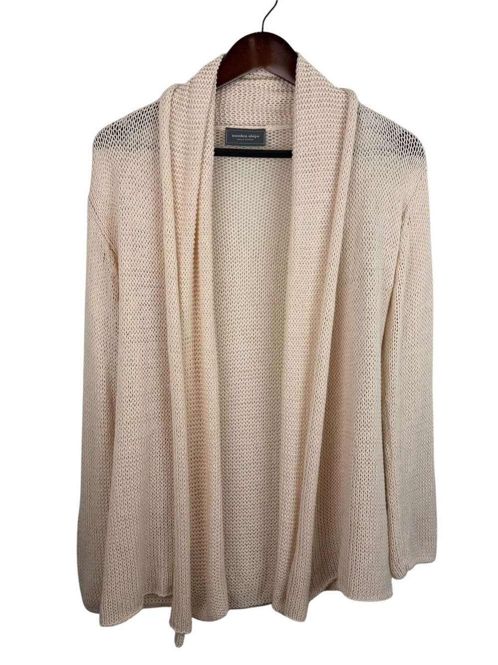 Wooden Ships | Cream Open Crochet Cardigan Sweater